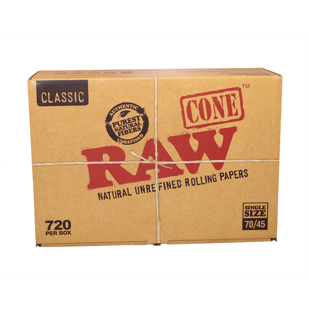 RAW- Classic Cones Single Size 70MM/45MM- 720 Per box