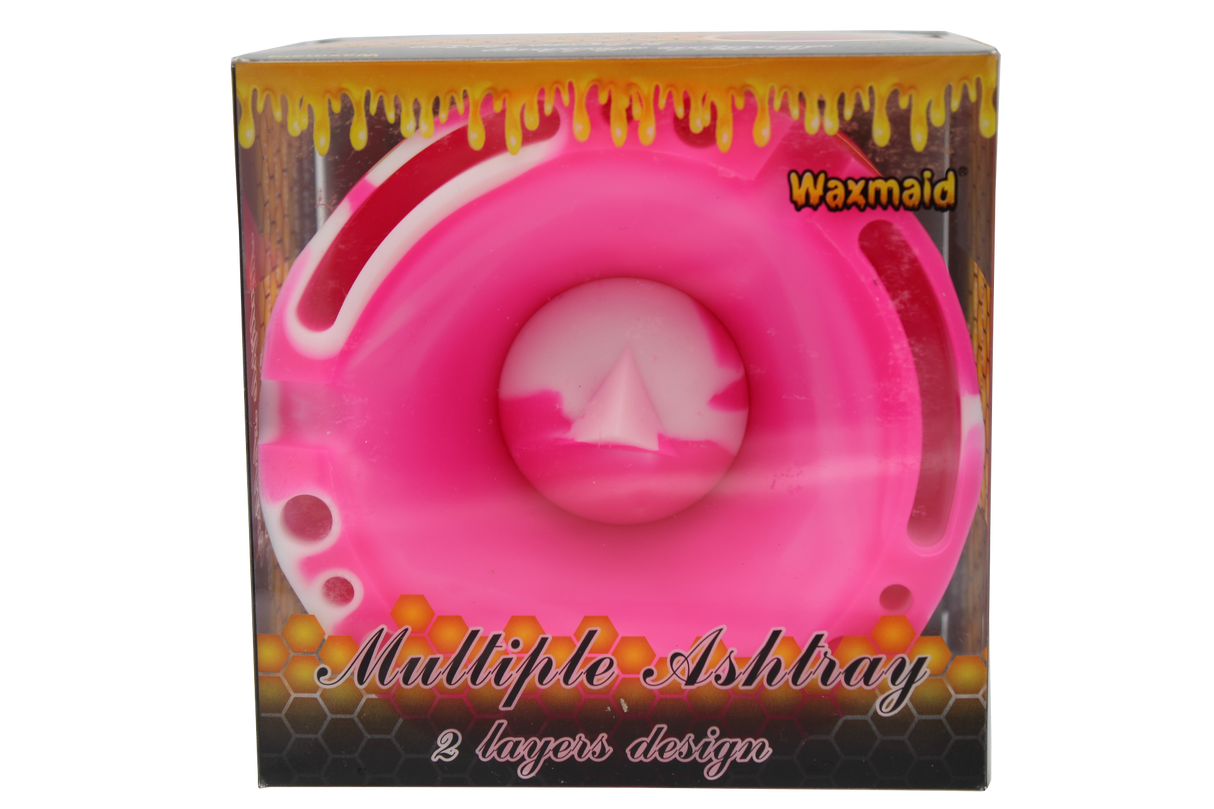 Waxmaid 4.29″ Pyramid Silicone Round Ashtray