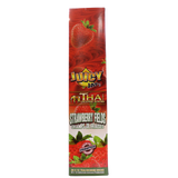 front view of the Juicy Jays strawberry fields incense sticks, made with genuine Thai techniques and with generous stick count.