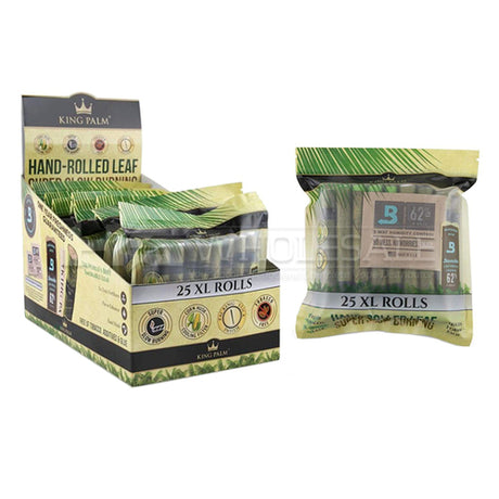 A view of the display box of the King Palm XL roll box. A organic and natural rolled leaf wraps.