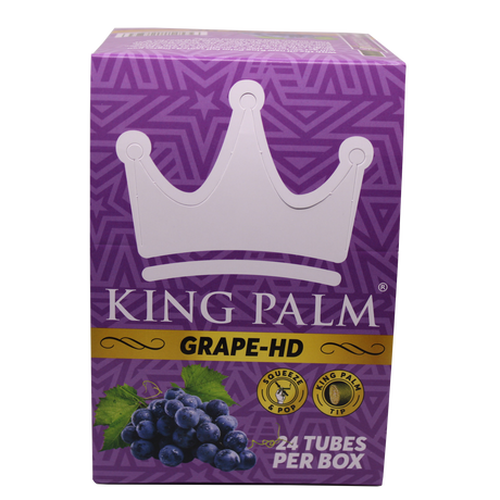 front view of the king palm grape HD made from cordia leaves it give you a slow and smooth smoke of a gram of your botanical.