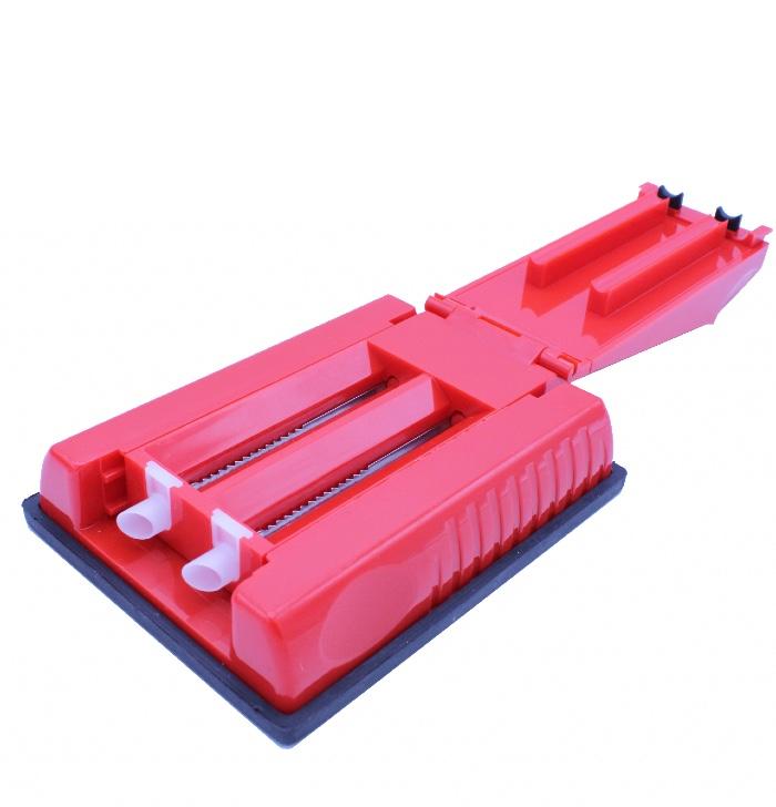 top view of the Laramie double shooter tube filling machine. A product that is light and durable it is for the roller who wanted to spend less time rolling.