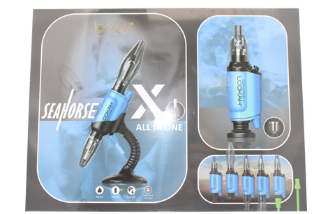profile view of the Lookah Seahorse X, a multi use vaporizer that allows use as a concentrate vaporizer, concentrate straw, oil vaporizer, and e-nail. Made with a powerful battery for long term use.
