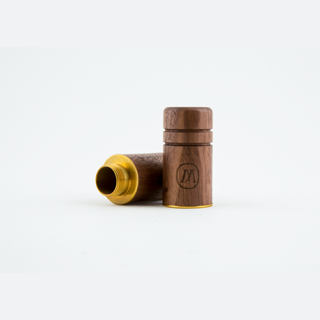 opened view of the Marley Natural small holder. Made of quality black walnut this container is elegant and convenient to carry for your smoking needs.