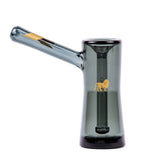 side view of the Marley Natural smoked glass bubbler. A premium feeling bubbler for smoking.