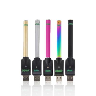 view of all the available colors for the ooze slim pen touchless batteries.