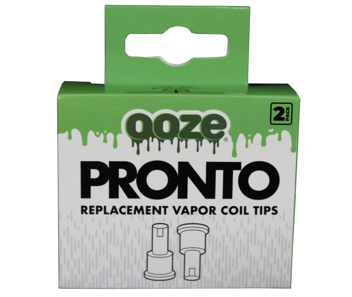 front vew of the Ooze pronto replacement vapor coil tips. made to spec to bring your tool back into factory spec.