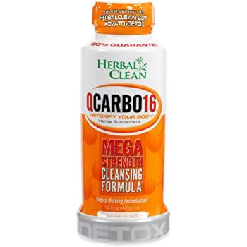 Herbal Clean QCarbo16 Same-Day Premium Detox Drink 16 FL Oz