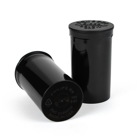 Side view of the Philips Rx dram pop tops in the 19 size. 