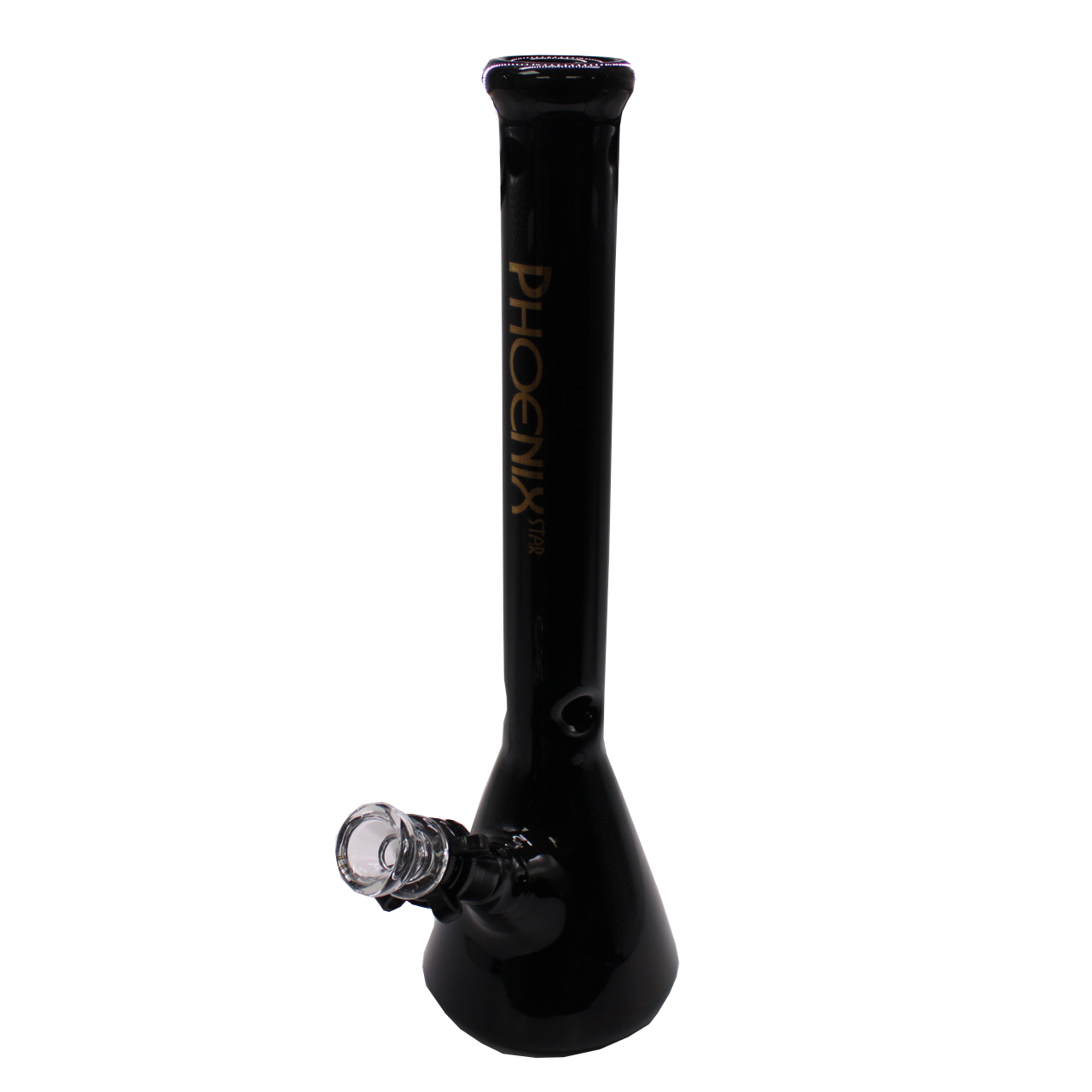 side view of the phoenix star 13.5" bong made from high quality glass. with two percolators for high filtering and vapor concentration