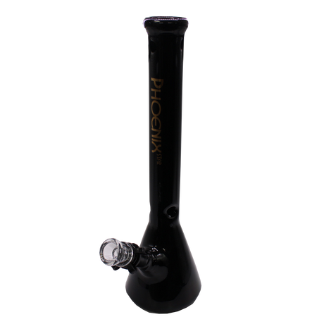 side view of the phoenix star 13.5" bong made from high quality glass. with two percolators for high filtering and vapor concentration