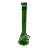 front view of the phoenix star 13.5" bong made from high quality glass. with two percolators for high filtering and vapor concentration.