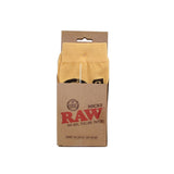 view of the RAW classic knit socks in their packaging. A comfortable official apparel from RAW