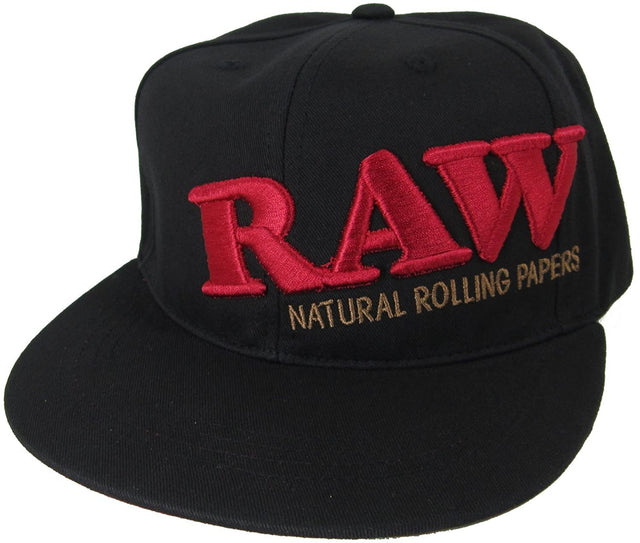 front view of the RAW Flex Fit Hat with the embroidered RAW logo.