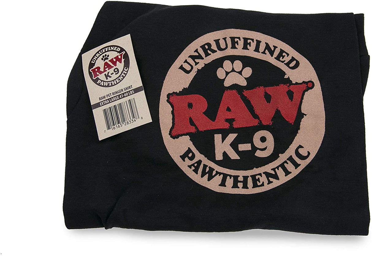 front view of the K9 pet ringer dog shirt. A high quality piece of apparel for dogs.