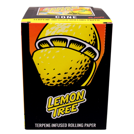 front view of the RAW lemon tree cones. bringing RAWs quality with Lemon Trees well known flavor profiles for a pure and citrus flavor smoking experience.