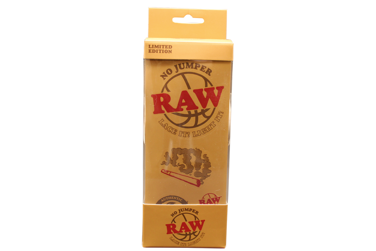 front view of the RAW Kendama, a limited edition toy requiring finesse and skill to impress your friends.