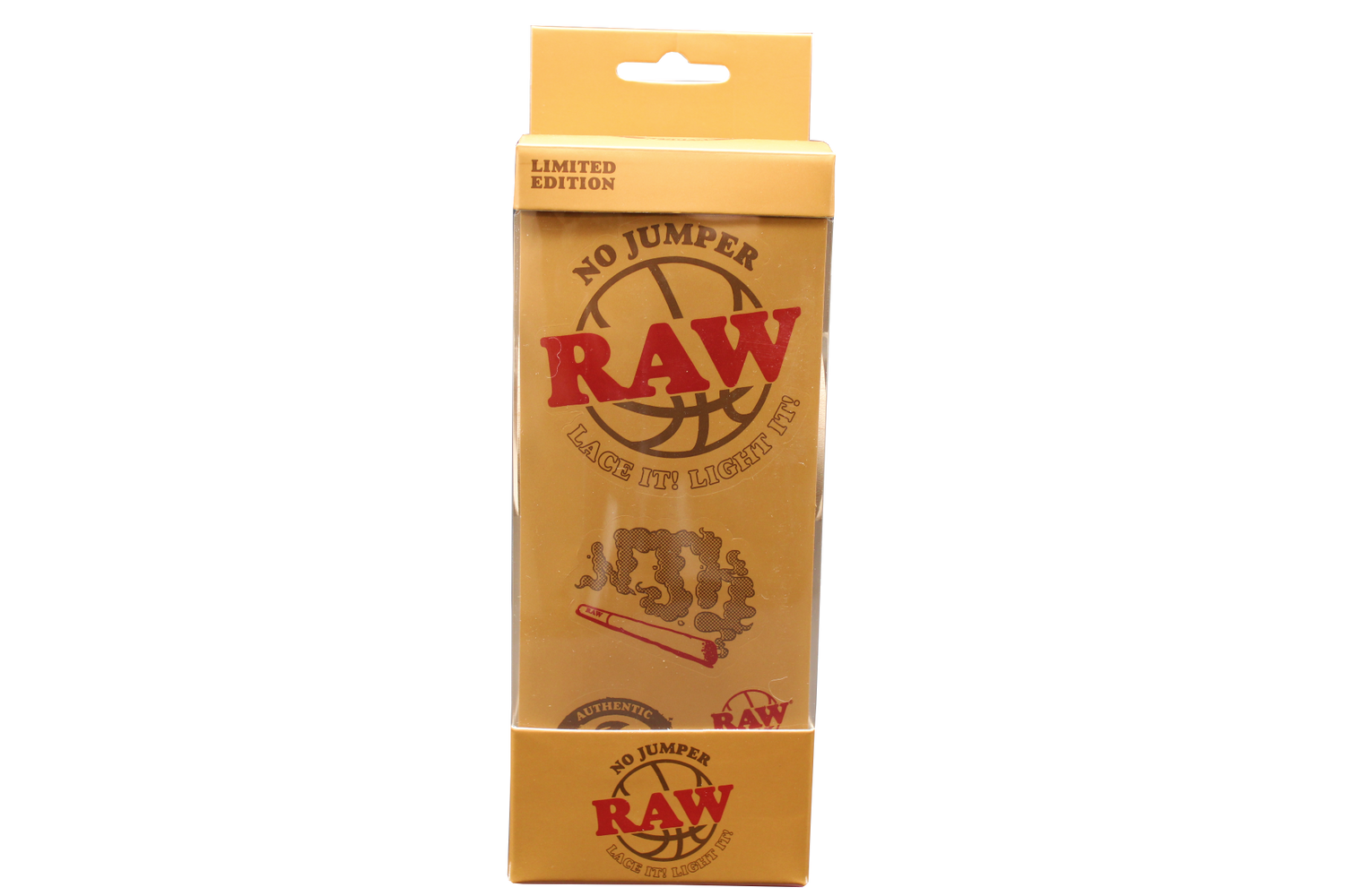front view of the RAW Kendama, a limited edition toy requiring finesse and skill to impress your friends.