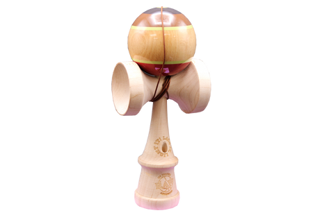 front view of the RAW Kendama, a limited edition toy requiring finesse and skill to impress your friends.