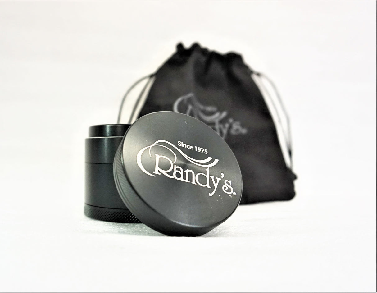 front view of the Randy's revolution grinder top and bag