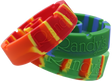 front view of the randy's 5" circle silicone ashtray. A durable ashtray with a circular bumper debowler.