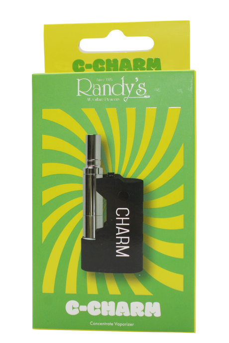 front view of the Randy's Cham vaporizer made with a durable body, tactile feel, and open panel chassis for compact and powerful smoking experience with black finish.