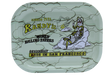 front view of the vintage randy's rolling tray, designed using the classic initial design from their inception. its metal construction insures long lasting use.