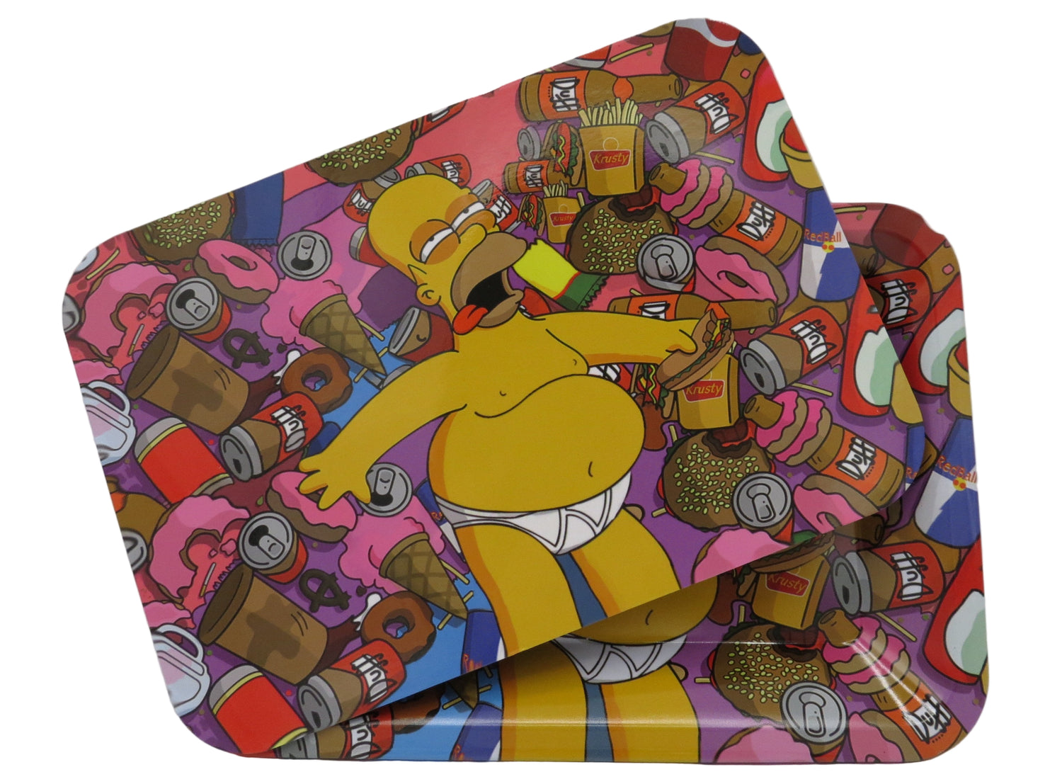 Rolling Tray With Magnetic Lid - Homer In Food Coma