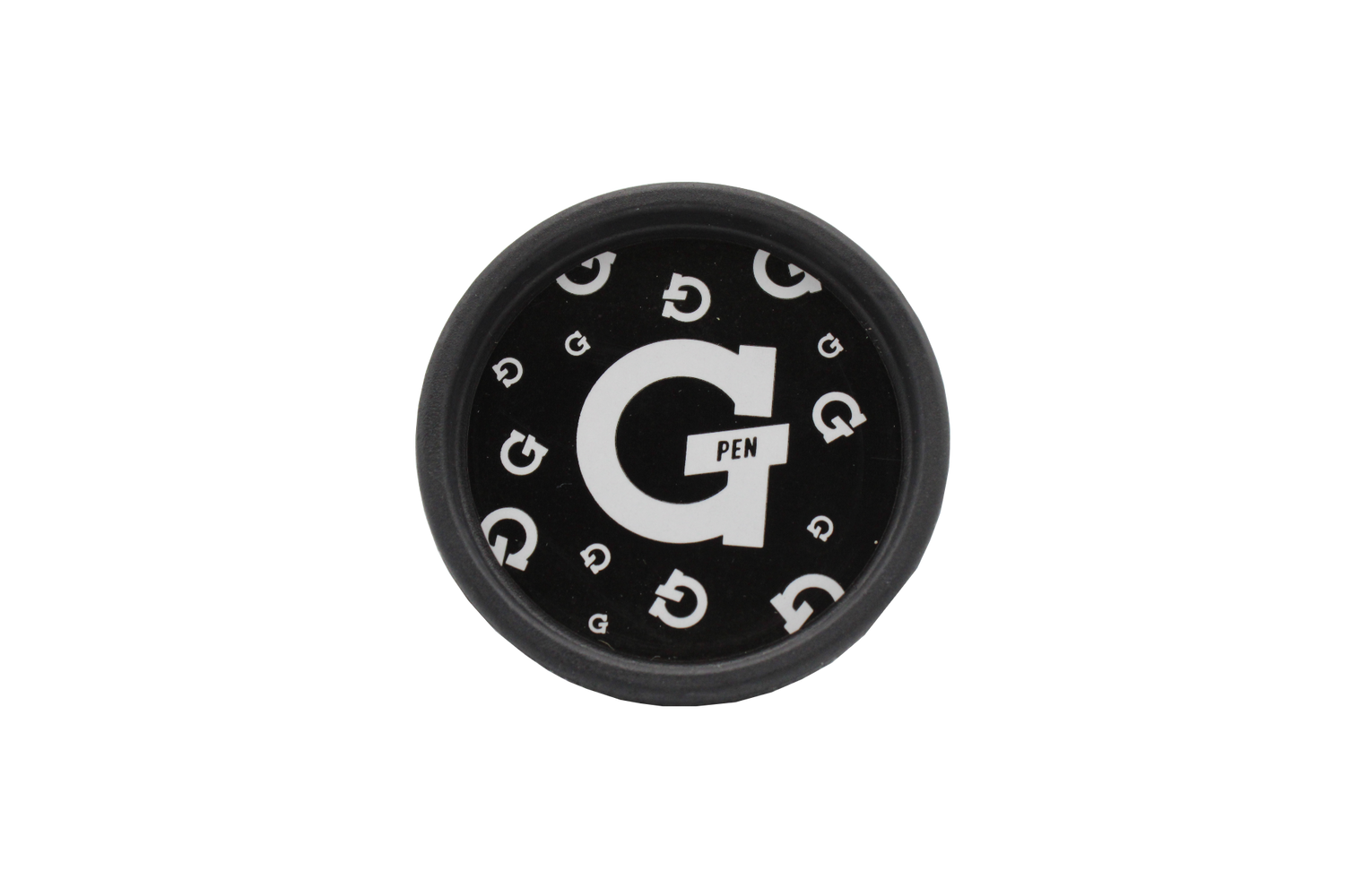 top view of the santa cruz shredder g pen collaboration grinder. made of hemp composites and patented teeth for quality flower shredding.