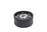 side view of the santa cruz shredder g pen collaboration grinder. made of hemp composites and patented teeth for quality flower shredding.