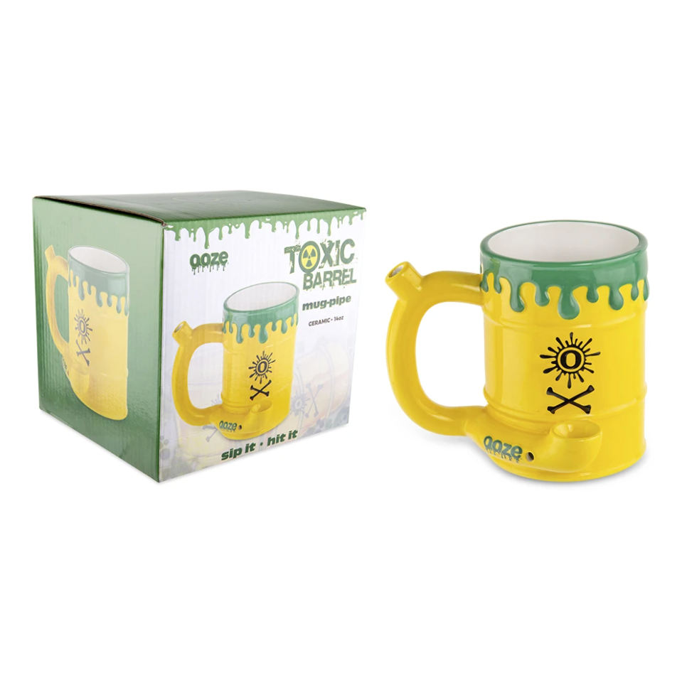 Ooze 14oz Toxic Waste Barrel Ceramic Mug Pipe