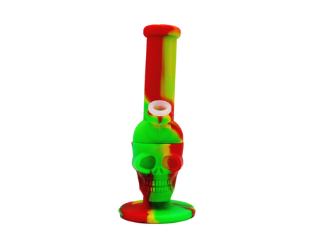 Skull - Silicone Water Pipe 11"