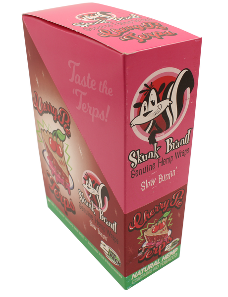 front view of the Sunk brand cherry pie hemp wraps. Removing the downsides of traditional Cirgarillos these hemp wraps provide a good way for to still have a smooth satisfying slow burn for these premium wraps.