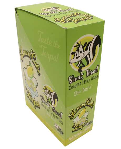 front view of the Sunk brand lemon cake hemp wraps. Removing the downsides of traditional Cirgarillos these hemp wraps provide a good way for to still have a smooth satisfying slow burn for these premium wraps.