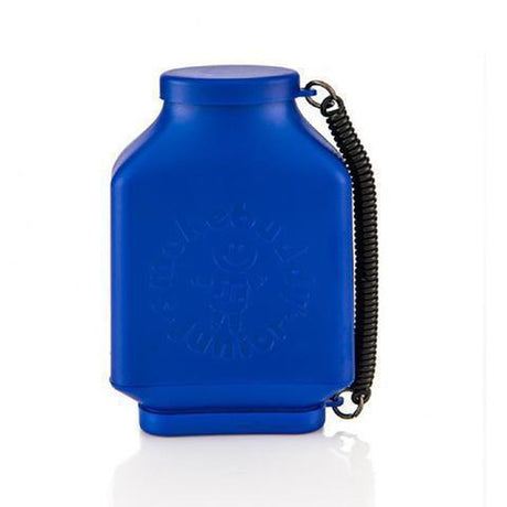 front view of the smoke buddy Jr in blue. A portable charcoal filter for smokers that is odor free.