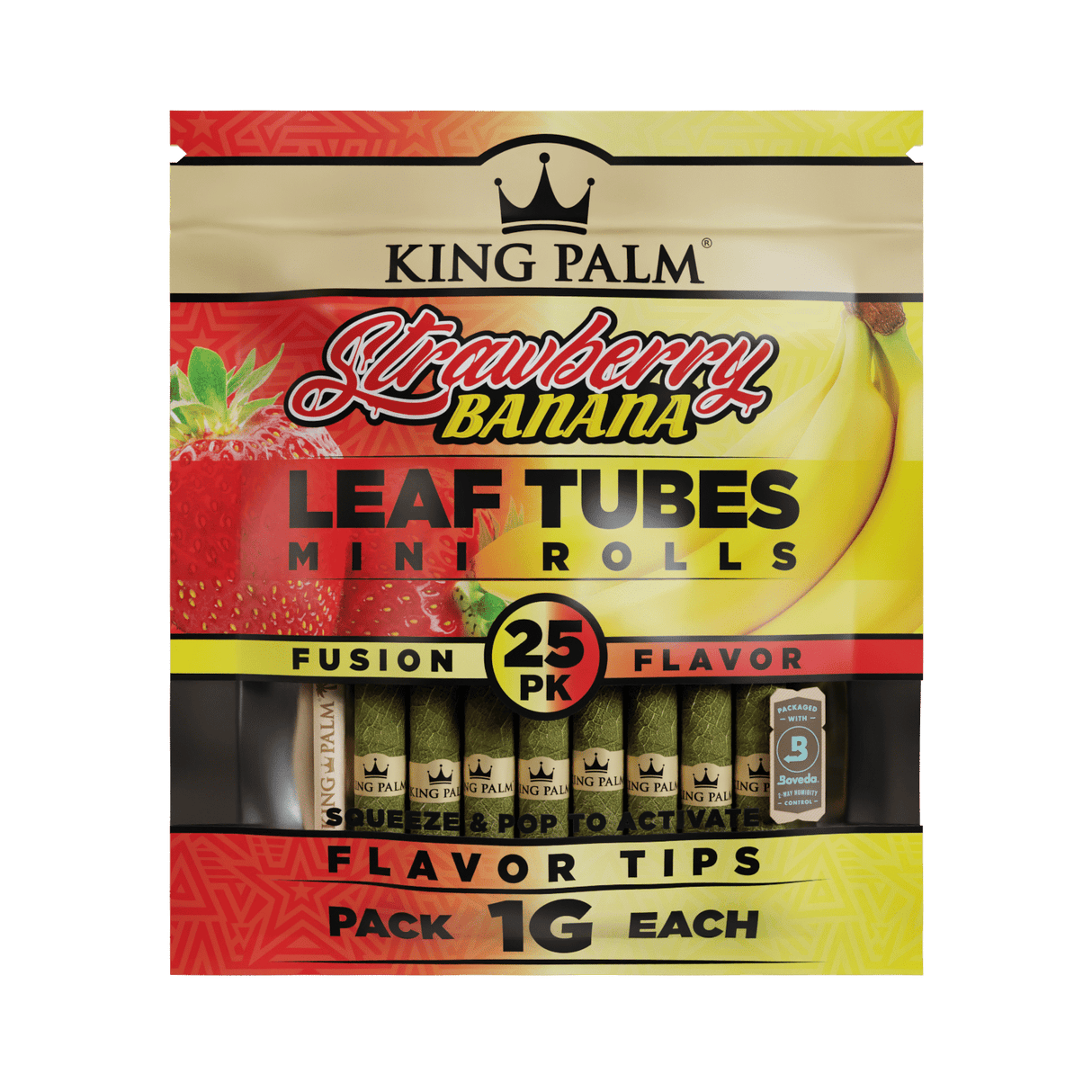 KING PALM -MINI LEAF TUBES 8/25PK