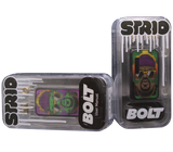front view of the strio bolt 2 sided battery mod, a reliable vaporizer with two panels around a long lasting battery for constant daily use.