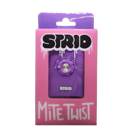 front view of the Strio Mite Twist a unique vaporizer with strong battery and a analogue temperature adjustment similar to a combination lock for a more tactile feel.