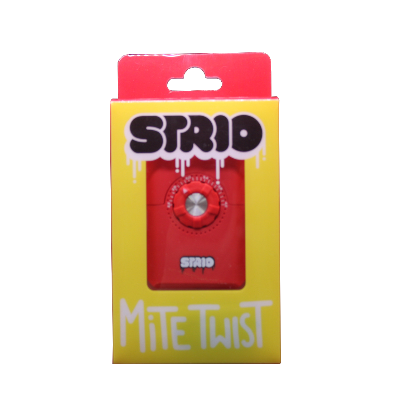 front view of the Strio Mite Twist a unique vaporizer with strong battery and a analogue temperature adjustment similar to a combination lock for a more tactile feel.