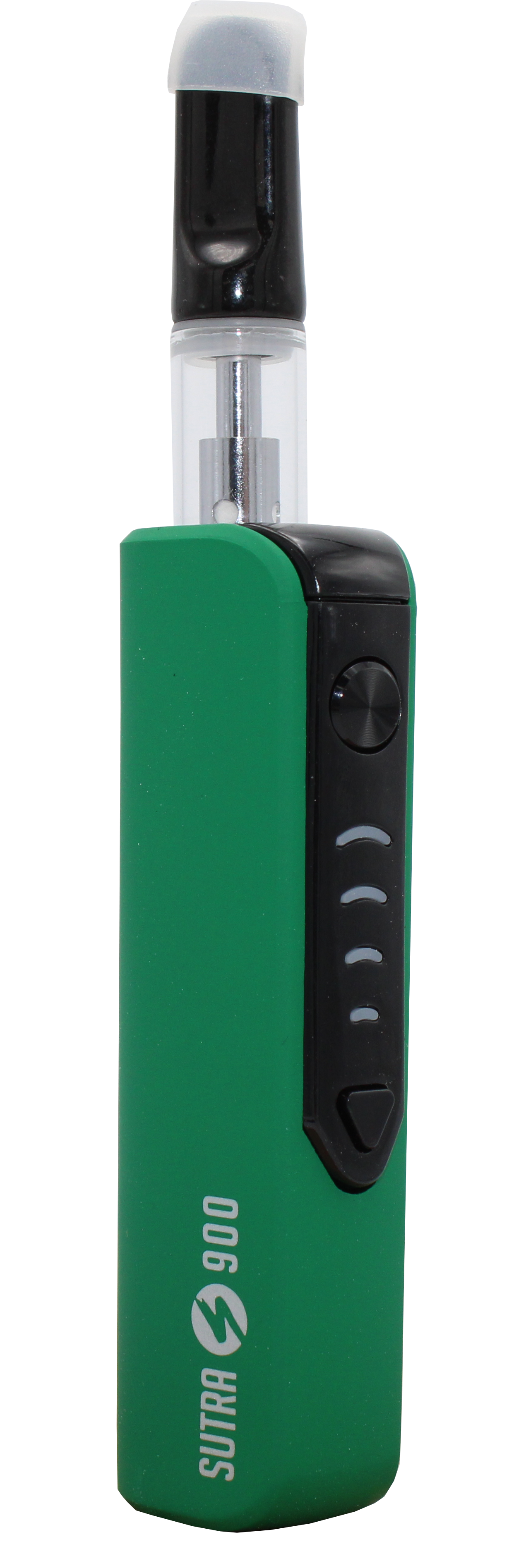 front view of the Sutra Stik 900 a compact and strong vaporizer. In a green finish.