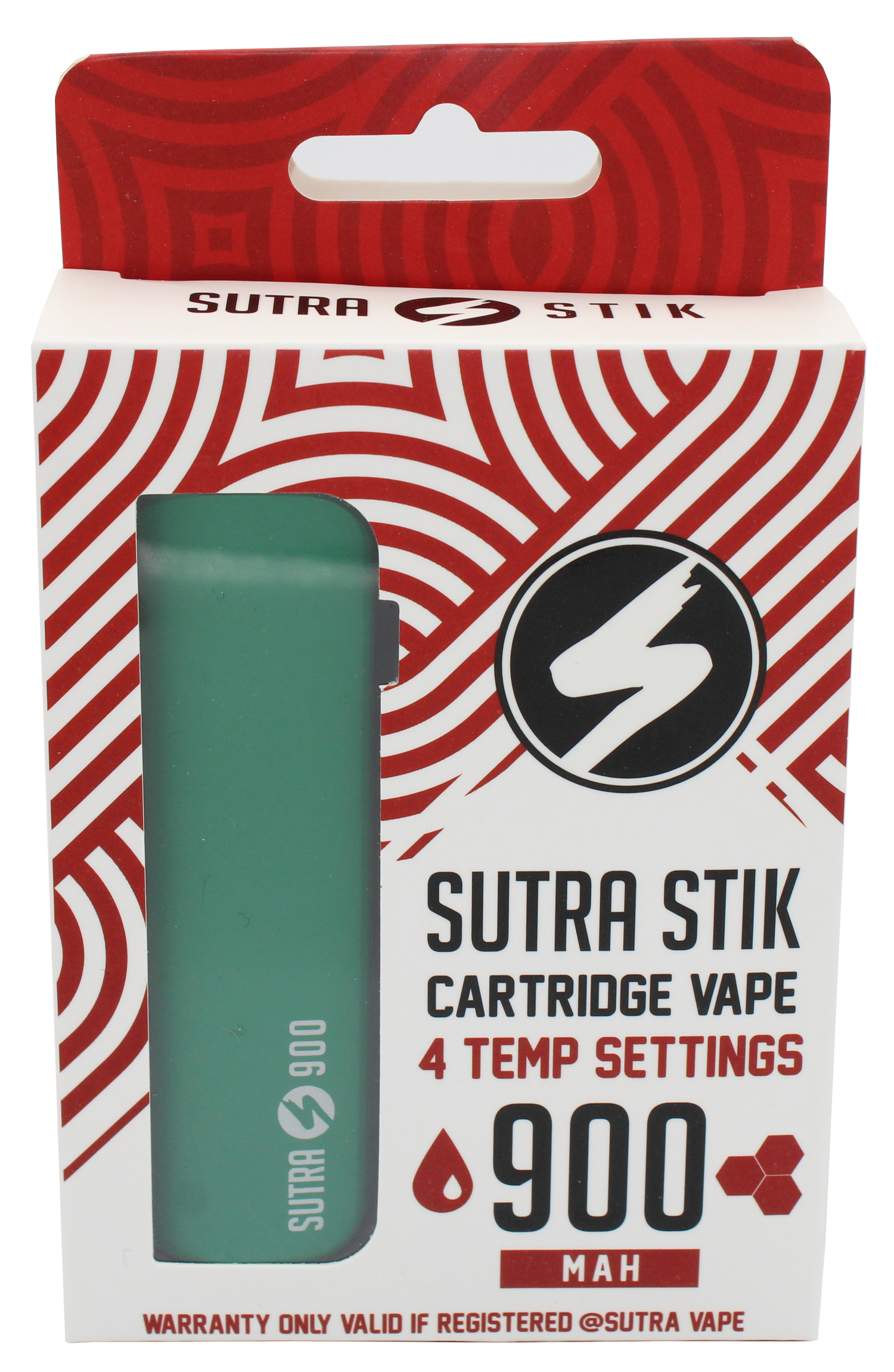 front view of the Sutra Stik 900 a compact and strong vaporizer. In a seafoam green finish.