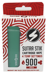 front view of the Sutra Stik 900 a compact and strong vaporizer. In a seafoam green finish.