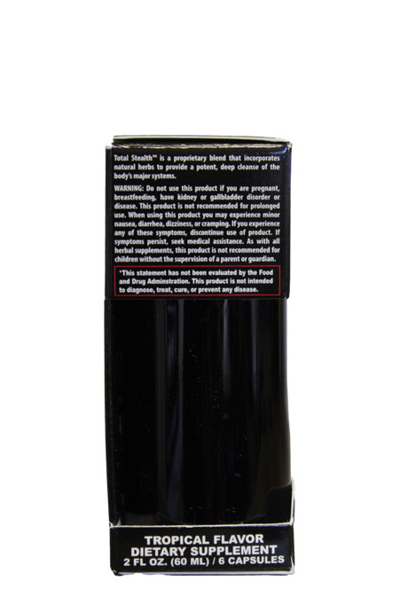 side view of the  total stealth detox. A dual powered detox solution for a comprehensive clean.