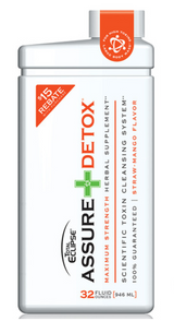 front view of the total eclipse rely detox liquid. A large strength maximum strength herbal supplement made for removing toxins from your body.