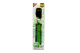 front view of the Tsunami rotate vaporizer in its boxes. A streamlined and efficient vaporizer that can be used for oils and concentrates. this one is in a apple green finish.