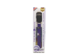 front view of the Tsunami rotate vaporizer in its boxes. A streamlined and efficient vaporizer that can be used for oils and concentrates. this one is in a grape purple finish.