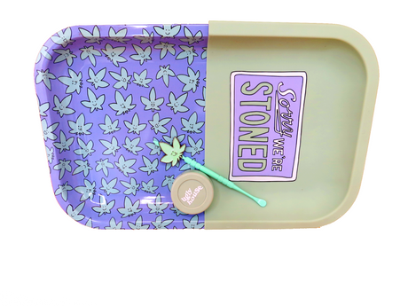 view of the ugly house dab kit in their green and purple sorry we're stoned design.