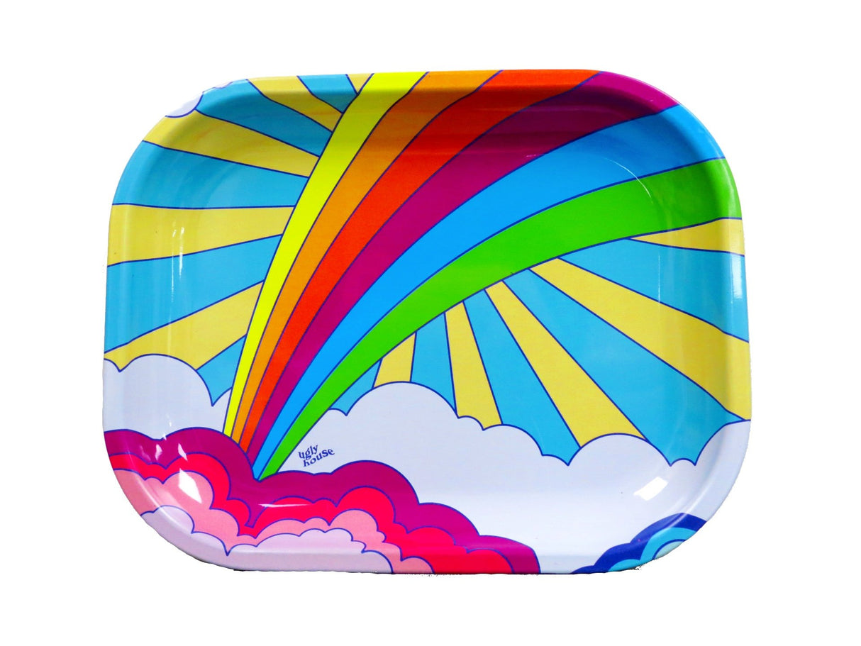 Ugly House - 2Pc Small Retro Rainbow Rolling Tray