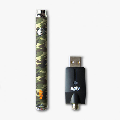 view of the ugly slim twist in a camouflage pattern.