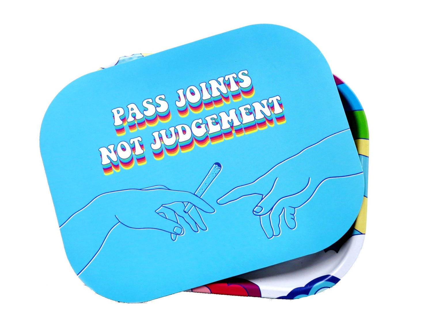 Ugly House 2pc Small Retro Rainbow Rolling Tray